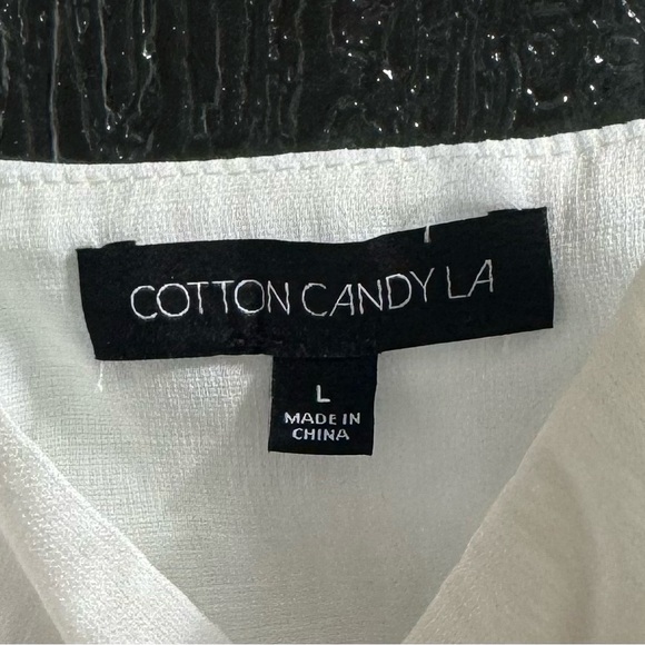 Cotton Candy LA White Ruffle Wrap Dress (but actually zips!) - Picture 3 of 5